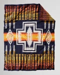 Nwt: Pendleton Harding Wool Throw Blanket Jacquard Knit 50"X 60" Aztec Navy. Fixed Price $160.00.