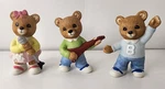 Homco Bear Figurines Set Of 3 Sock Hop 50 #1421 Vintage Home Interiors 2.75". Fixed Price $9.99.