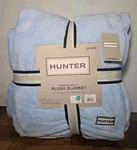 Hunter Coco Flannel Plush Queen Size Blanket 90" X Nantucket Breeze Blue. Fixed Price $79.67.