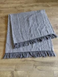 Restoration Hardware Alpaca Boucle Weave Metallic Fringe Throw Grey 96" X 70". Fixed Price $150.00.
