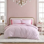 Betsey Johnson - Duvet Cover Set, Soft Twin, Wonderland Stripe Pink. Fixed Price $53.55.