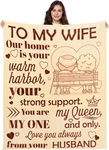 New To My Wife Blanket From Husband 50X60 Flannel Throw Cozy Fast Ship. Fixed Price $19.97.