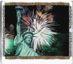 Statue Of Liberty Fireworks Tapestry Blanket 48 X 60. Fixed Price $18.99.