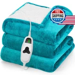 Greenoak Heated Blanket Electric Throw 50"X60", Heating With 10 Lev. Fixed Price $44.97.