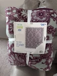 No Sew Throw Blanket Kit 72 X 60 Fleece Purple Floral Reversible Diy New. Fixed Price $23.00.