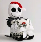 Disney Nightmare Before Christmas Jack Skellington Plush Blanket Set Nwt 50X60. Fixed Price $27.00.