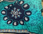 Batik Twin Size Bed Cover Homestead Blue Green. Fixed Price $32.95.