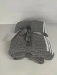 Barefoot Dreams Contrast Trimmed Throw Blanket Grey/white 45 X60. Fixed Price $80.00.