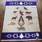 Pendleton Beaver State People Of The Longhouse Wool Blanket 64X80 Animals Brown. Fixed Price $249.99.