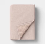 Threshold Target Gauze Sherpa Soft Throw Lap Blanket Blush Light Pink Summer New. Fixed Price $16.95.