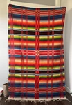 Vtg Wool Blanket Reversible Rug Horse Saddle Fringe Pendleton Style 50 X83. Fixed Price $105.00.