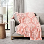 Members Mark Soft Lounge Throw Blanket 60X70 Peach Blockprint New Sealed. Fixed Price $16.99.