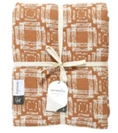 Nwt Berkshire Geometric Organic Cotton Woven Blanket - Cashew/caramel Twin Size. Fixed Price $38.99.