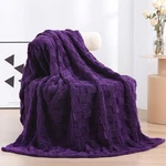 Large Amethyst Purple 60X50 Blanket Voilet Bedding Cozy Soft Warm Flannel Fleece. Fixed Price $12.99.