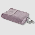 Beautyrest Purple Plush 3-SETTING Controller Heated Throw, Queen. Fixed Price $87.50.