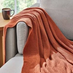 Better Homes & Gardens Copper Cotton-blend Chunky Knit Throw, 50" X 60". Fixed Price $29.04.
