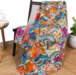 Rajrang Reversible Patchwork Quilted Throw 50 X 60 Inches Multi Color Decorat.... Fixed Price $43.09.