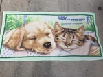 Humane Society Celebrating Animals Dog Cat Sleeping Blanket Throw 32/59 M17. Fixed Price $29.00.