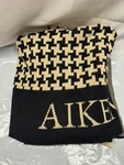 IN2GREEN Reversible 50 X 60 -black & Tan-key Border Checkered Throw*no Tag. Fixed Price $129.99.