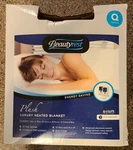 Beautyrest Plush Luxury Heating Blanket Queen Size 84X90 Vanilla 2 Controllers. Fixed Price $71.99.