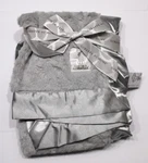 Nwt Little Giraffe Posh Mink Baby Unisex Silver Blanket Satin Boy's Girl's New. Fixed Price $52.95.