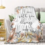 Bible Verse - Am With You Always Fleece Throw Blanket Lightweight Super Sof.... Fixed Price $69.17.