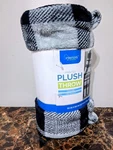 Interior By Design- Plaid Printed Faux Fur Soft Plush Throw 50'X60' New. Fixed Price $14.90.