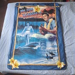 Vintage Elvis Fleece Throw Blanket Blue Hawaiian 60X40. Fixed Price $26.00.