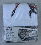 Vtg Home Designs Blanket Poly/acrylic Native American Print 72" X 90" Twin/full. Fixed Price $35.20.