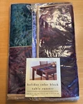 Pier 1 Patchwork Velvet Table Runner Color Block 72" Gold Embroidery Bead Tassel. Fixed Price $24.99.