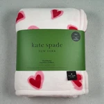 Kate Spade New York Light Pink Hearts Valentine King Fleece Plush Blanket Throw. Fixed Price $81.79.