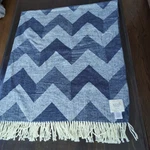 Nido Italia Luxury Modern Throw Blanket Blue W/ Fringe Oversized 51 67. Fixed Price $38.00.