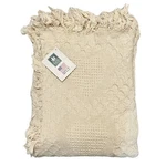 Vtg The Manual Woodworkers & Weavers Throw Blanket Fringe Usa 2-LAYER Ivory New. Fixed Price $39.99.
