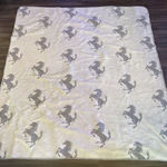 Inup Home Fine Linens Equestrian Horses Reversible Blanket Throw Sz X56. Fixed Price $25.00.