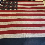 Vintage Woolrich American Flag Usa Patriotic Throw Blanket 60 X 72 Blend. Fixed Price $59.99.