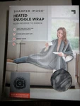 Nib Sharper Image Plush/ Sherpa 50X64" Electric Heated Snuggle Wrap Blanket Gray. Fixed Price $80.00.