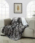 Regal Comfort - River Rock Faux Fur Sherpa Throw Blanket 50"X70". Fixed Price $39.95.