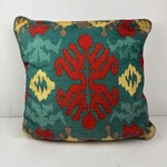 Safavieh Throw Pillow Accent Green Aztec Abstract Colorful 16" Square. Fixed Price $20.99.