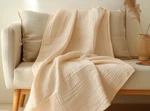 100% Organic Cotton Muslin Blanket By Sleep & Beyond. Fixed Price $239.00.