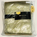 Callisto Home Gold Metallic Throw Blanket Chunky Knit Tan Piper 50X60 Nwt. Fixed Price $127.89.