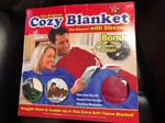 Burgundy Red Cozy Original Tv Blanket W/sleeves Fleece Adult New One Sz Fits. Fixed Price $11.99.