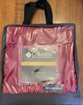 Columbia Freedom Trail Reversible Fleece Throw Blanket 50X60 Red/grey Camp Car. Fixed Price $20.00.