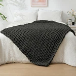 Bigacogo Chunky Throw Blanket For Couch, 40X60 Inches, 100% Hand Knitted.... Fixed Price $59.23.