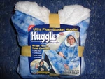 Huggle Hoodie Ultra Plush Hooded Blanket Robe Premium Fleece Blue Tie Dye New. Fixed Price $34.95.