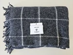 New Klippan Of Sweden Lambs Wool Virgin Island Dark Grey Throw Blanket 52"X79". Fixed Price $127.49.
