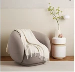 New Frette Kent Wool Throw Blanket Ivory Cream Home Gift Decor Made In Italy. Fixed Price $245.00.