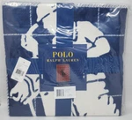 Polo Ralph Lauren Oakwood 100% Cotton Throw Blanket Navy/ivory 50"X70" Msrp $185. Fixed Price $89.99.