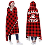 Vprintes Mama Bear Wearable Blanket Hoodie - Gifts For Mom One Size, Red. Fixed Price $84.99.