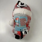 Disney Mickey Minnie Mouse Holiday 2-PIECE Set Fleece Throw Blanket & Santa Hat. Fixed Price $17.43.