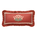 Bilin Gaier Rectangle Throw Pillow Coversred Cozy Velvet Leaves And Floral. Fixed Price $44.97.